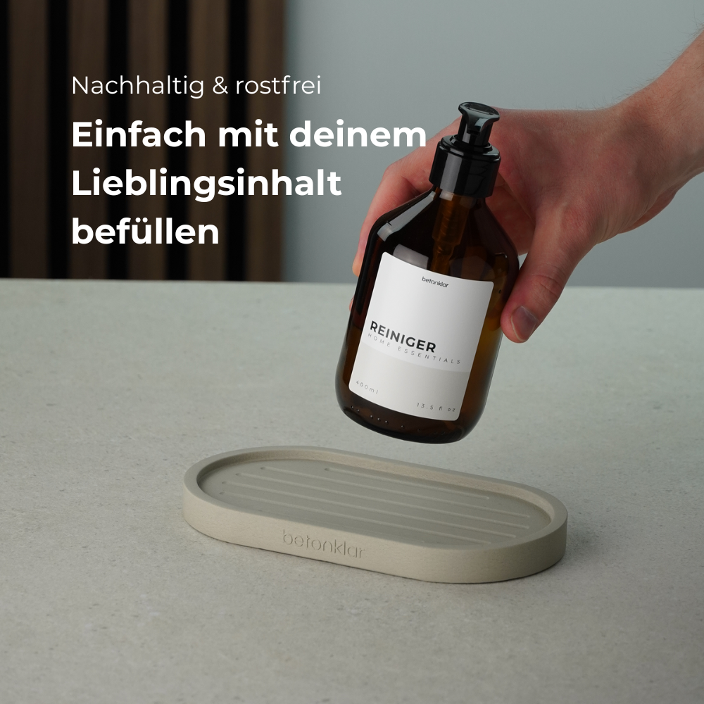 Seifenspenderset mit Dekotablett 'Ina' (3-teilig)